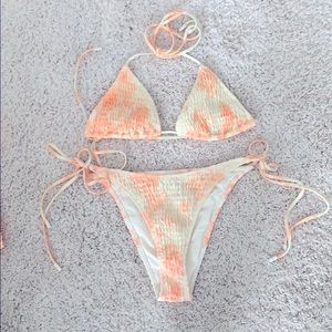 Triangl Orange and Creme bikini